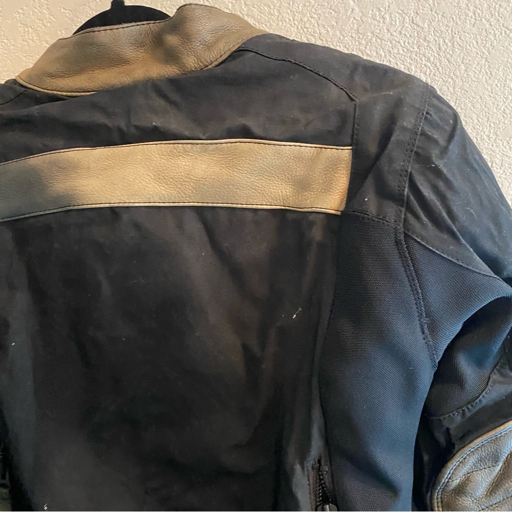 ICON Black and tan Motorcycle Jacket women’s small - Picture 14 of 16